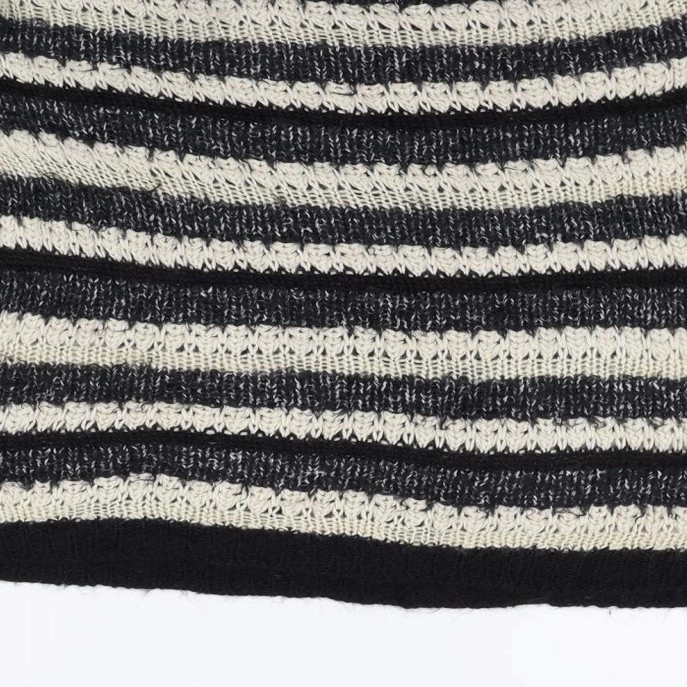 Warehouse Womens White Striped Pullover Jumper Size 16
