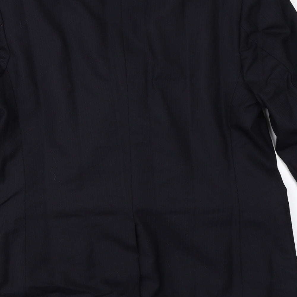 Preworn Mens Black Jacket Blazer Size 38