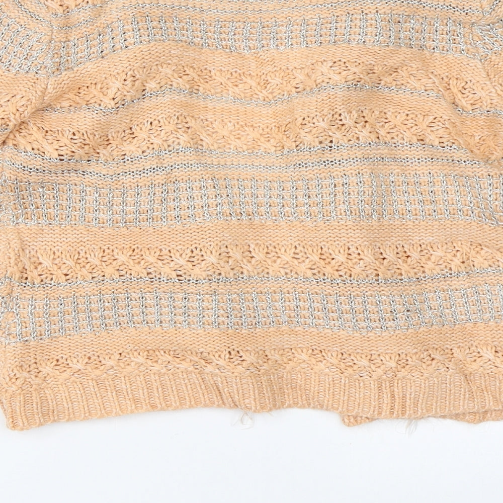 OPUS Womens Orange Cardigan Jumper Size 8