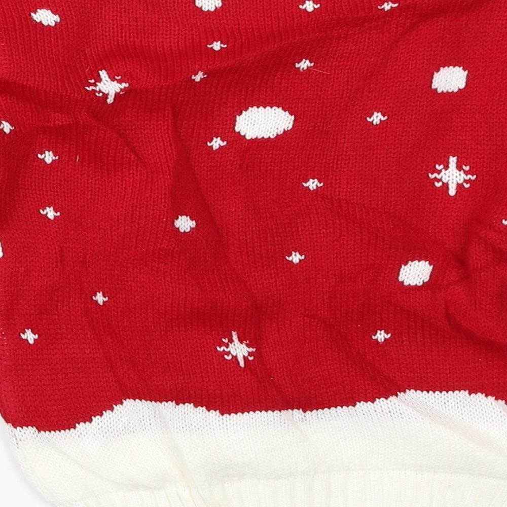 Preworn Boys Red Pullover Jumper Size 3-4 Years