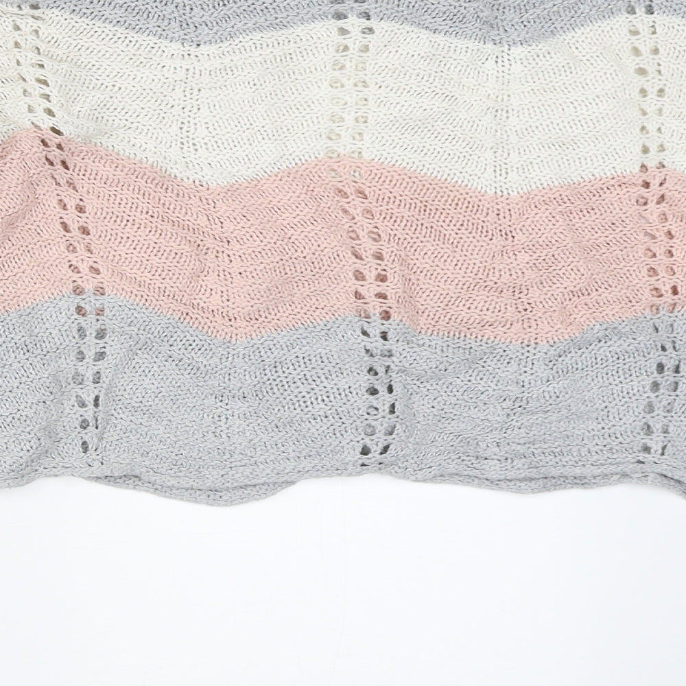 Quiz Womens Grey Pullover Jumper Size L