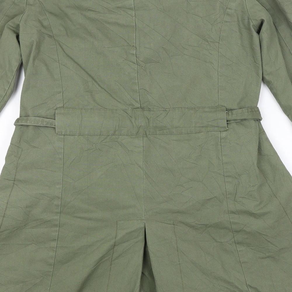Solitaire Womens Green Overcoat Coat Size S