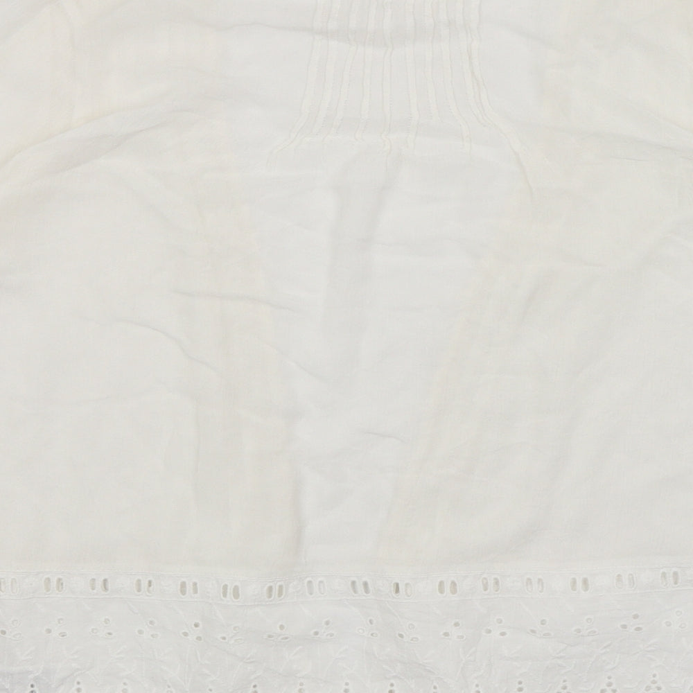 New Look Womens White Wrap Jumper Size 8