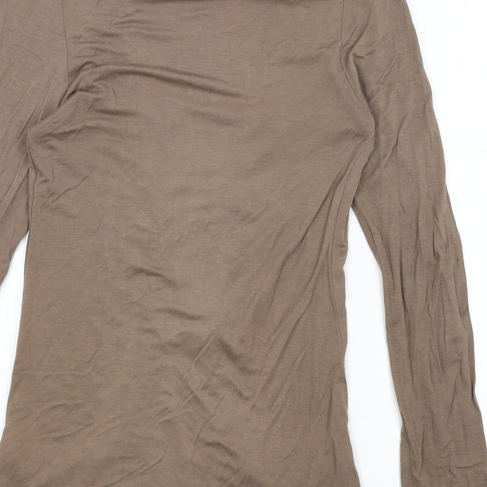 New Look Womens Brown Wrap Jumper Size 10