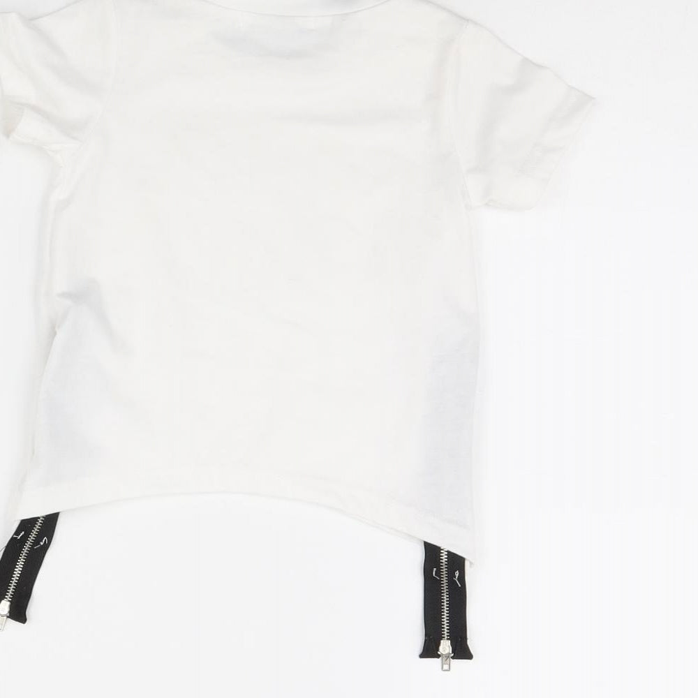 chicaprie Baby White Basic T-Shirt Size 18-24 Months