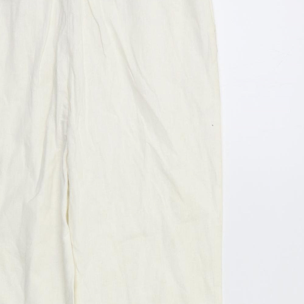 New Look Womens White Sweatpants Trousers Size 8 L25 in
