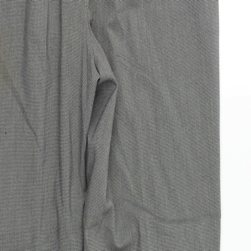 TU Womens Black Check Trousers Size 14 L28 in