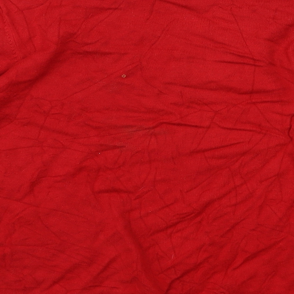 Bonmarché Womens Red Pullover Jumper Size S - Embelished Neckline