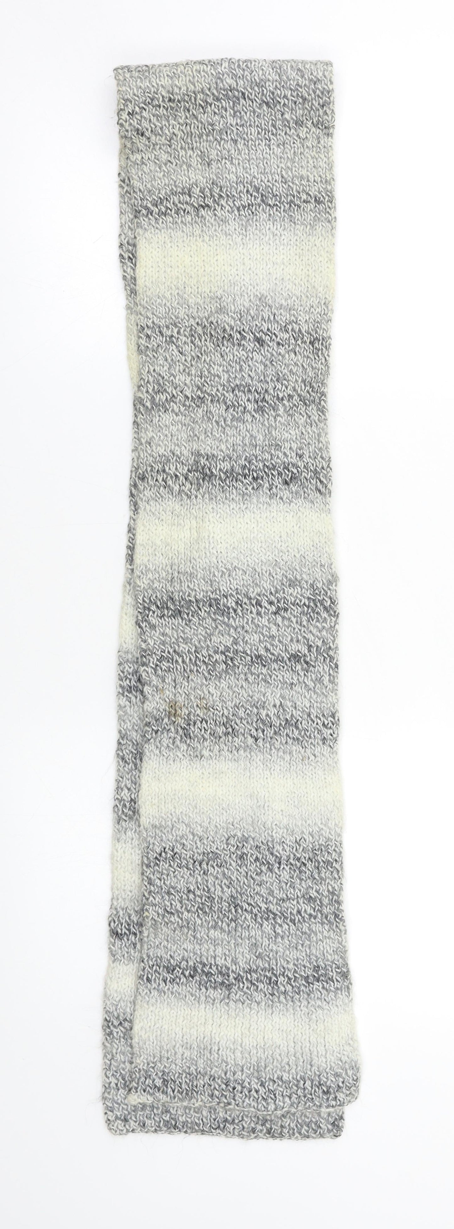Preworn Womens Grey Striped Scarf