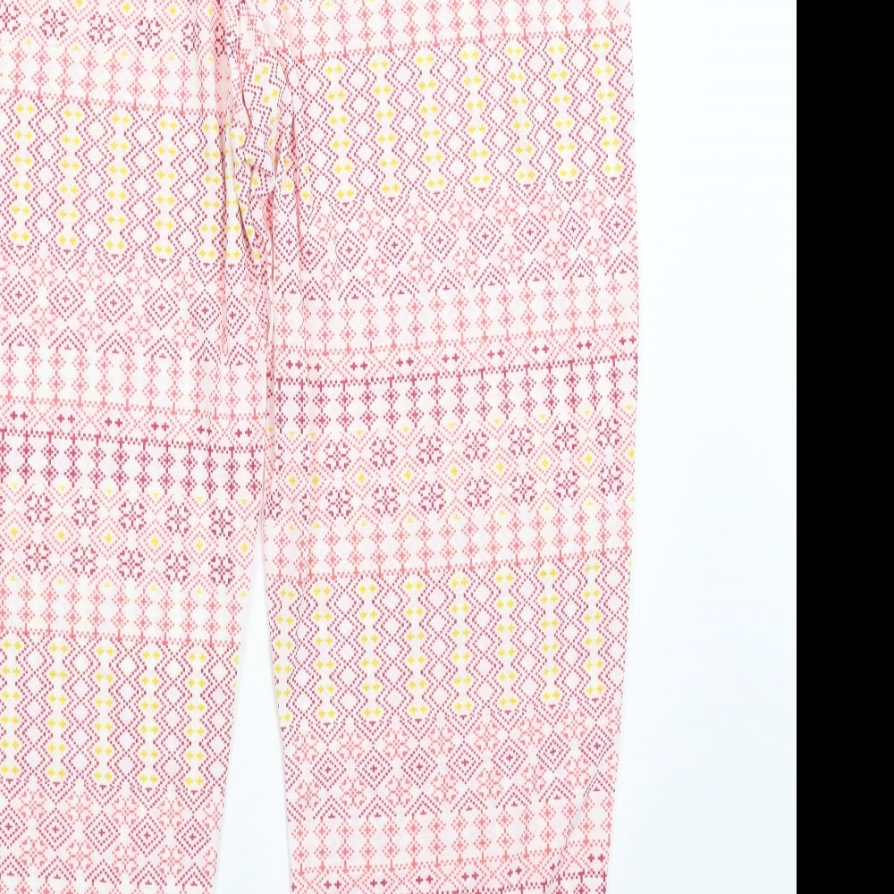 Damart Womens Multicoloured Geometric Trousers Size XL L30 in