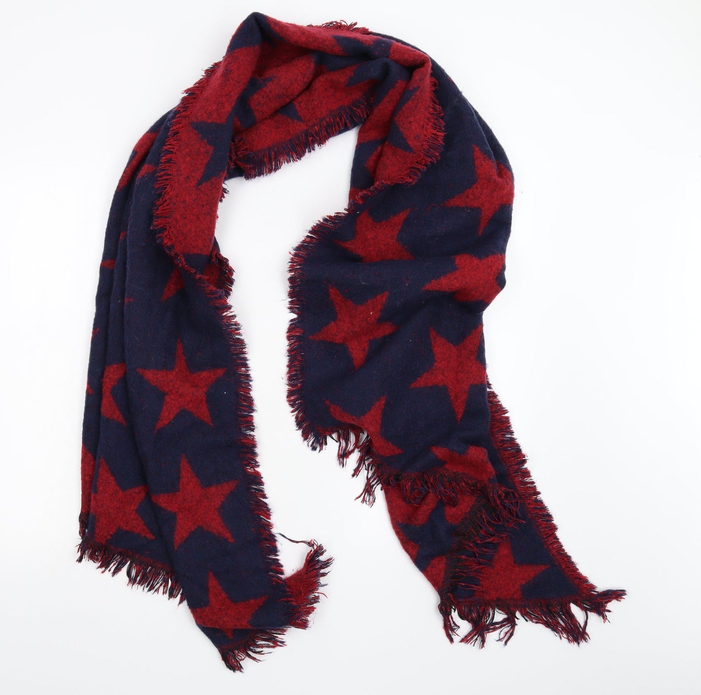 Preworn Unisex Multicoloured Geometric Knit Scarf
