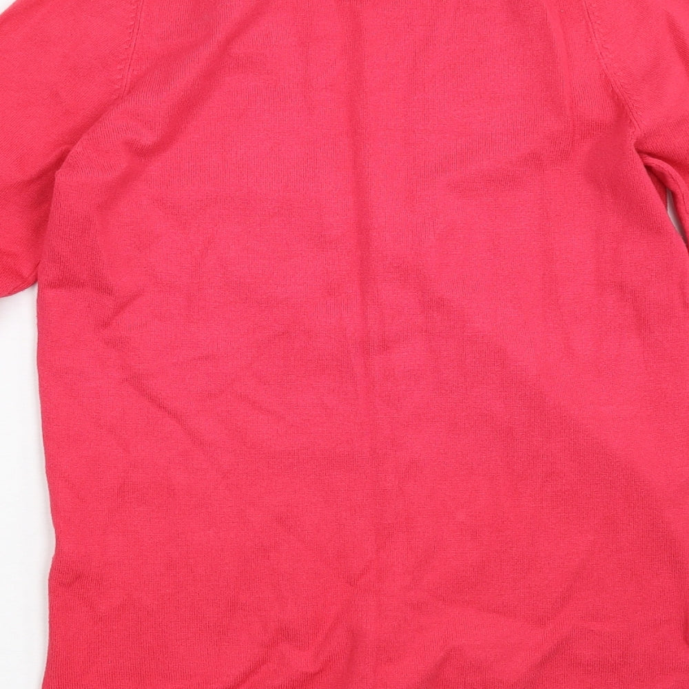 Matalan Womens Pink Knit Cardigan Jumper Size 10