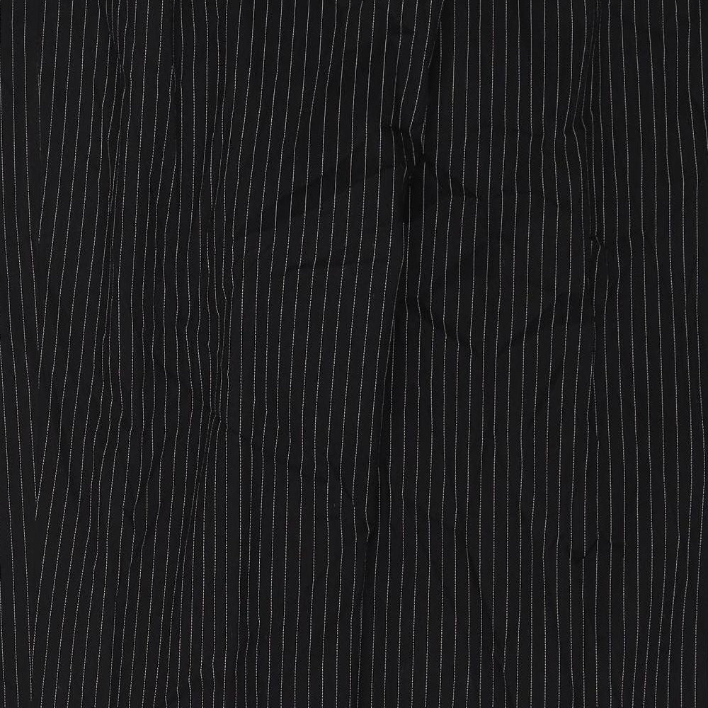 Wardrobe Womens Black Striped Dress Pants Trousers Size 18 L26 in