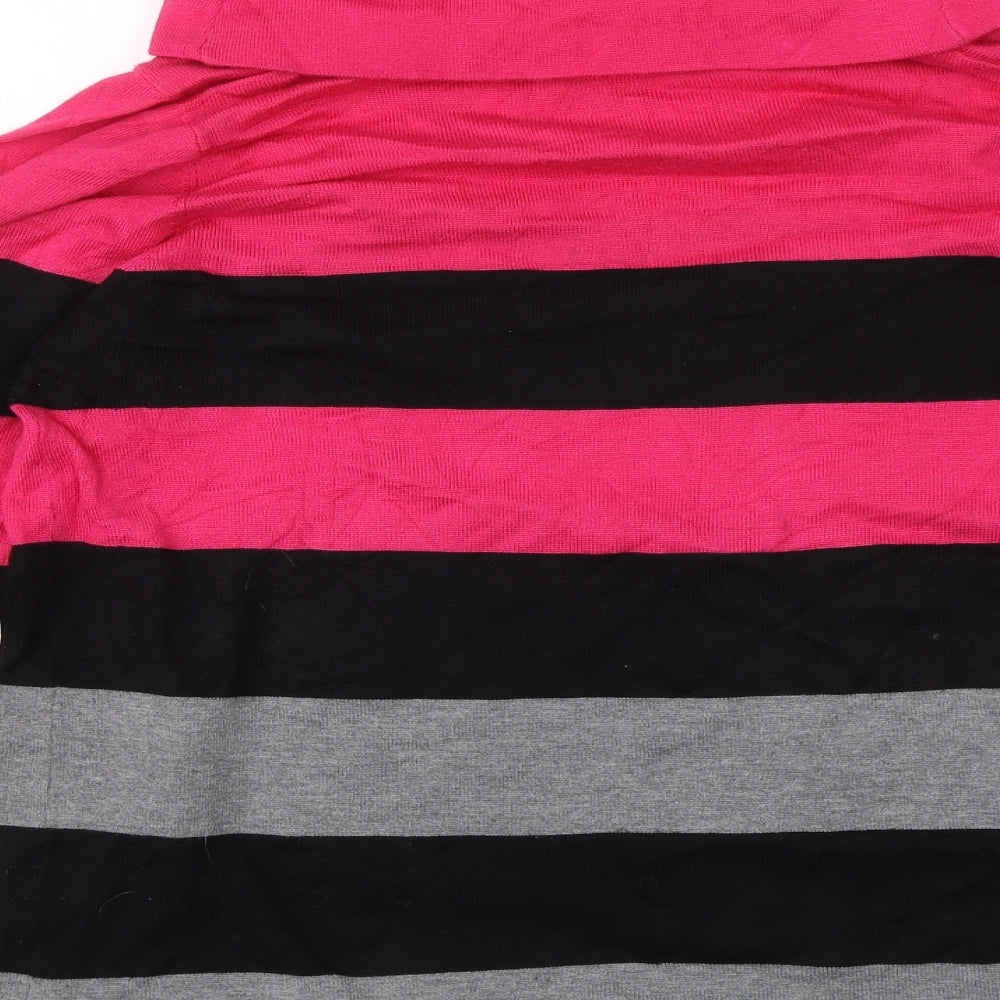 Isle Womens Pink Striped Pullover Jumper Size S