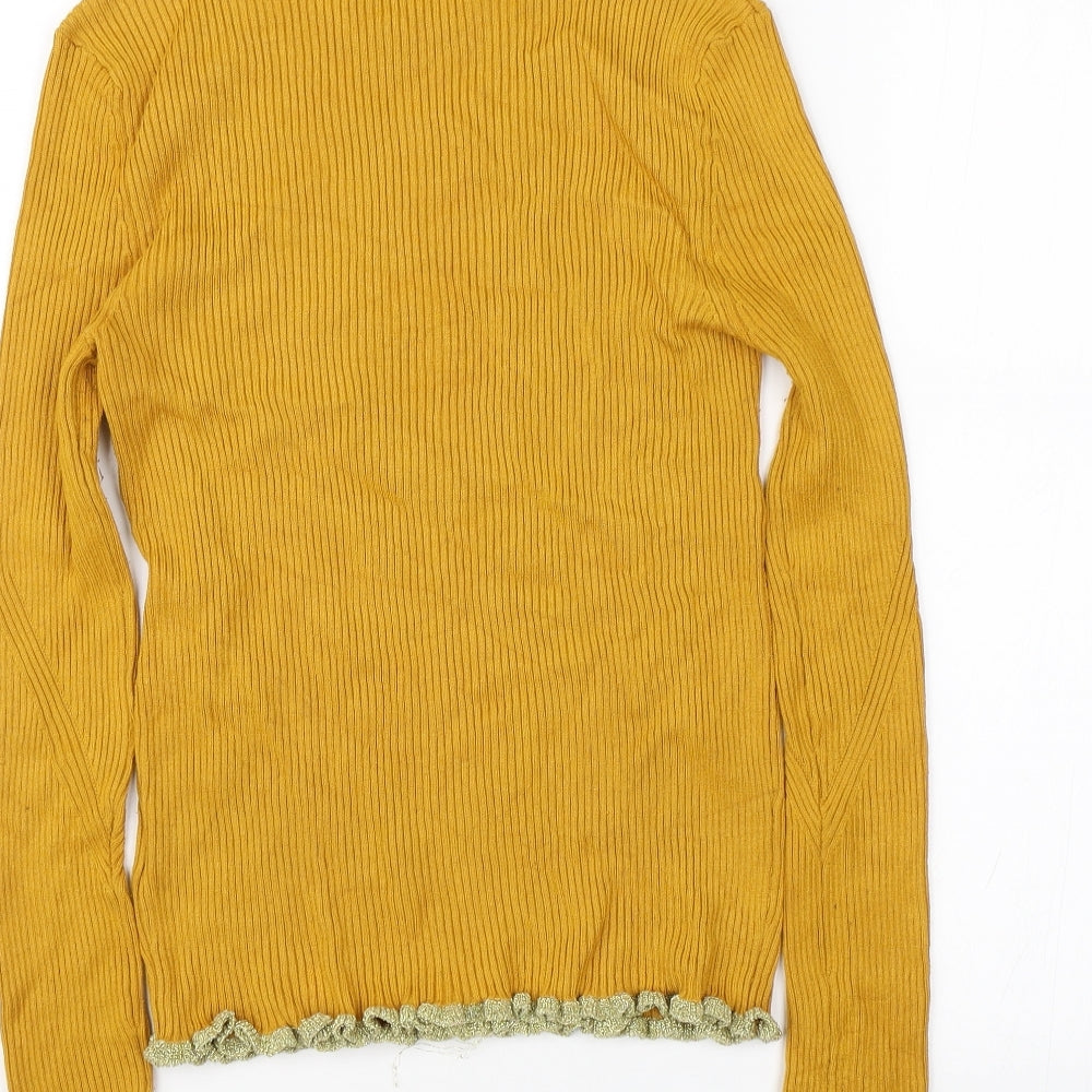Marks & Spencer Womens Yellow Pullover Jumper Size 8