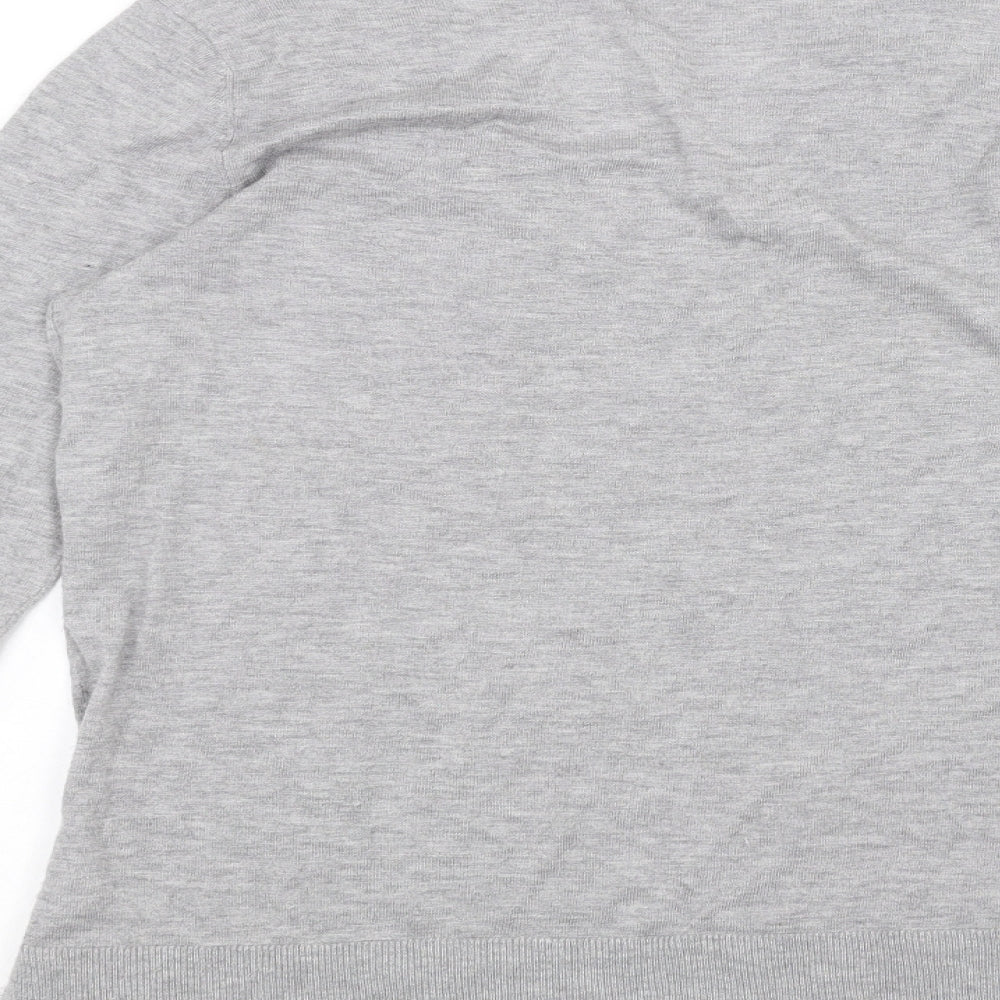 kley Womens Grey Basic T-Shirt Size 10