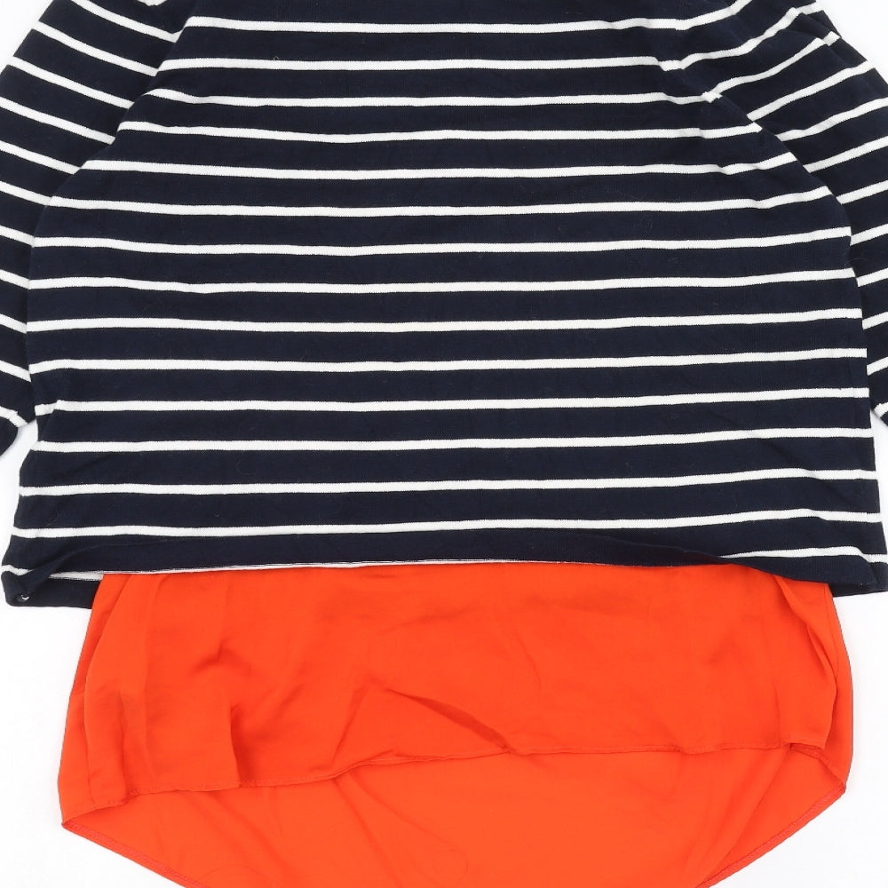 Marks & Spencer Womens Blue Striped Pullover Jumper Size 8