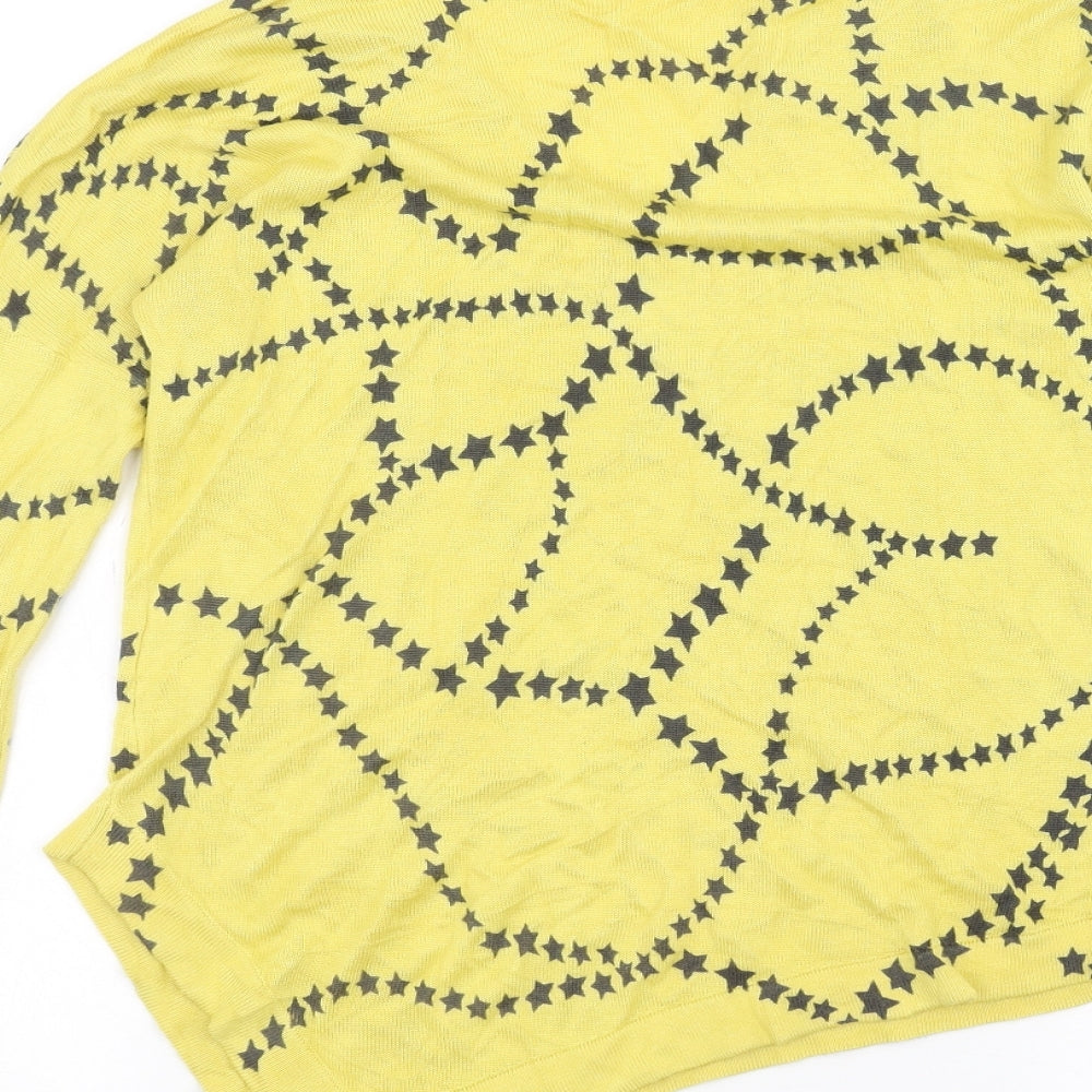 marble Womens Yellow Pullover Jumper Size XS