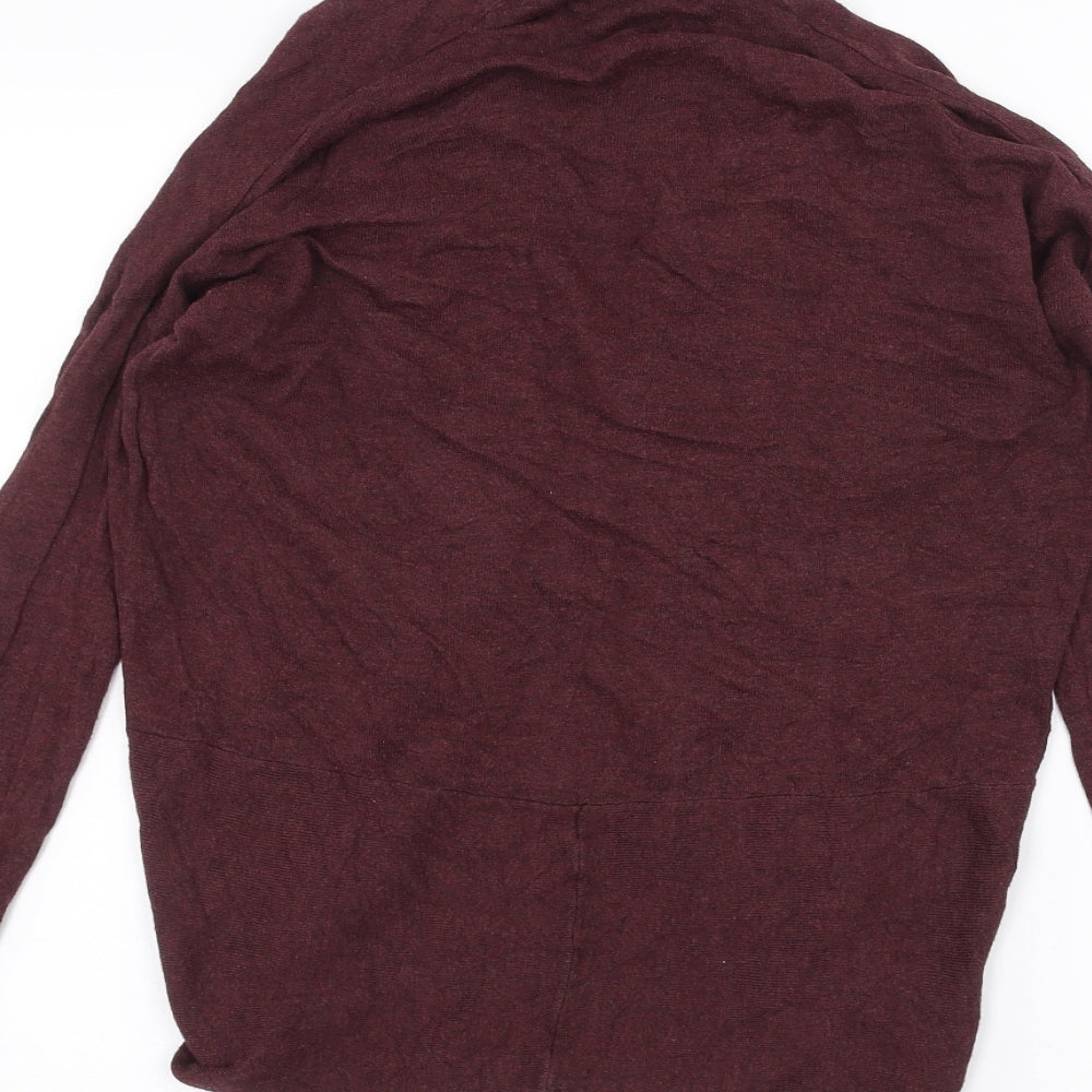 Bershka Womens Red Cardigan Jumper Size L
