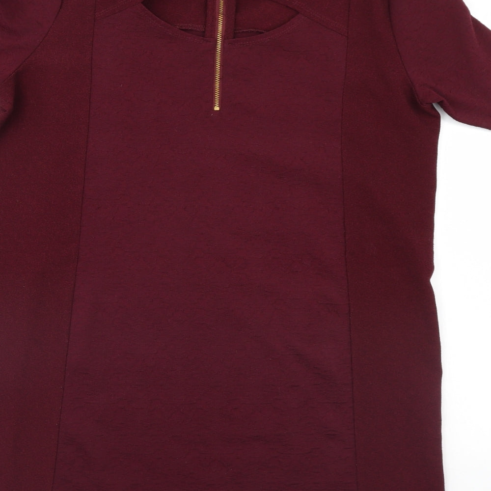 Warehouse Womens Purple Shift Size 14