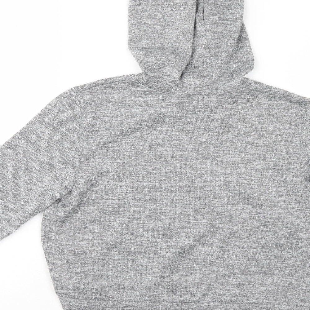 915 Girls Grey Pullover Hoodie Size 10-11 Years