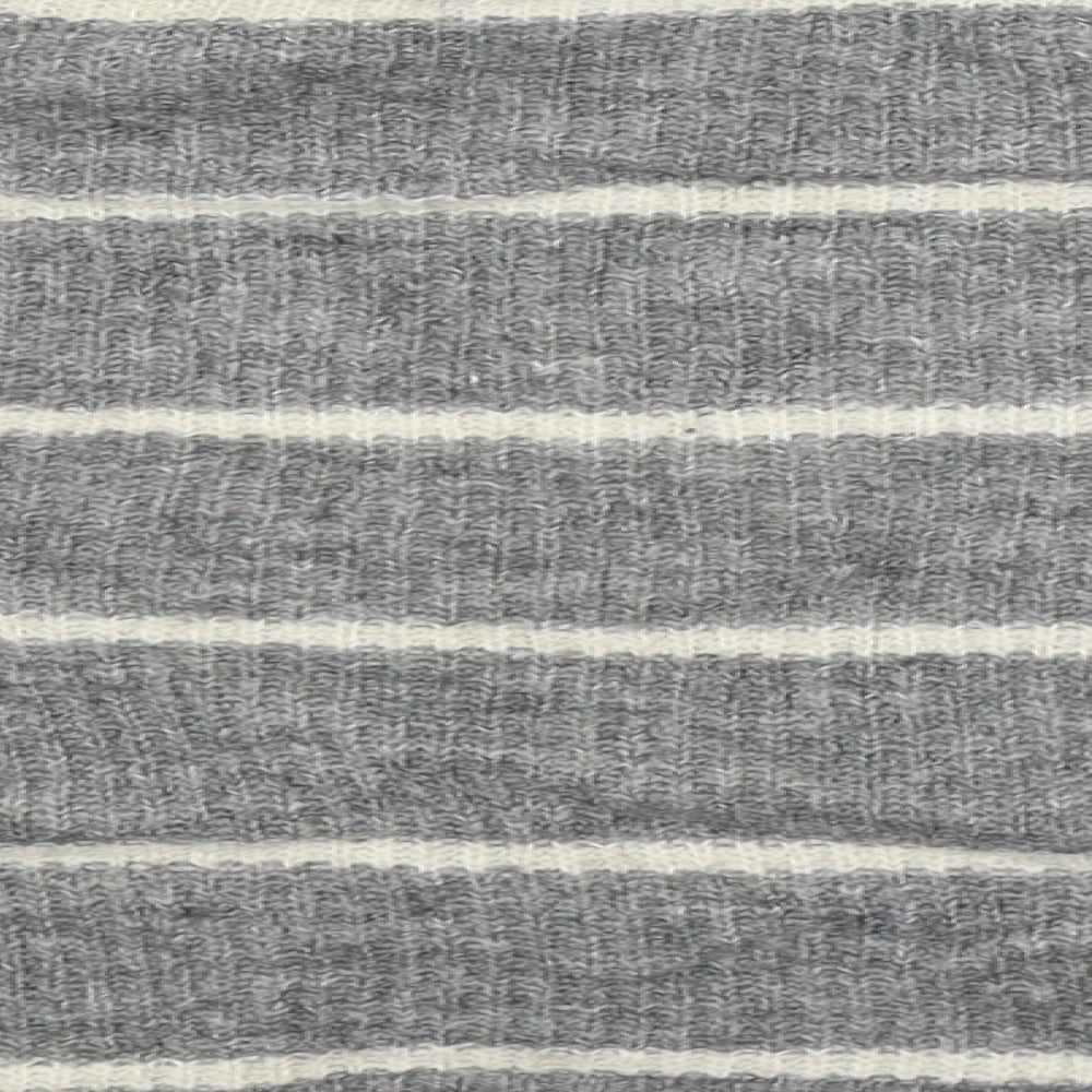 Divided Womens Grey Striped Pullover Jumper Size S - CROPPED