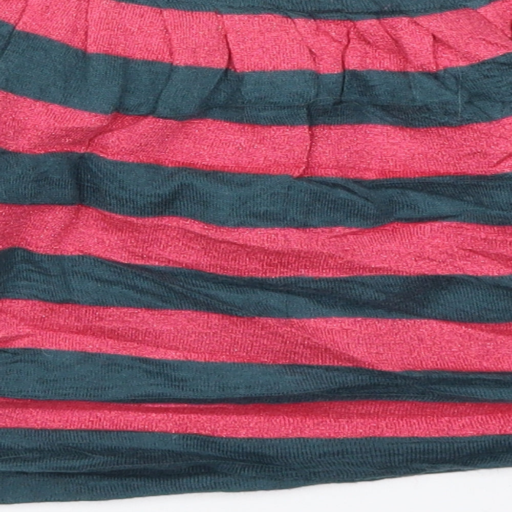 ilovegorgeous Girls Pink Striped Skater Skirt Size 10-11 Years