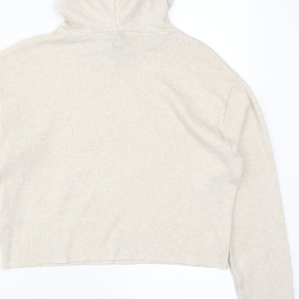 Topshop Womens Beige Pullover Hoodie Size 6
