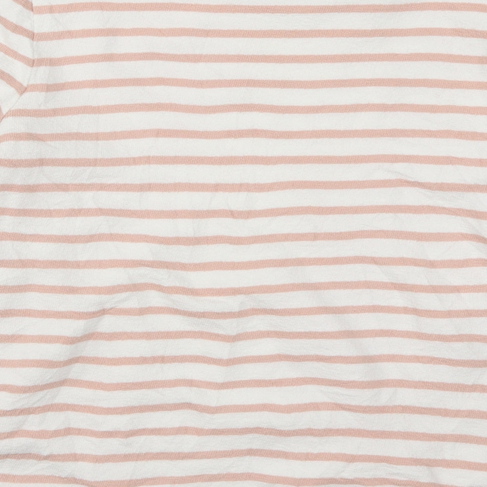 Marks & Spencer Womens Pink Striped Pullover Jumper Size 12