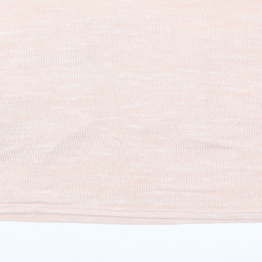 H&M Womens Pink Lace Basic T-Shirt Size XS