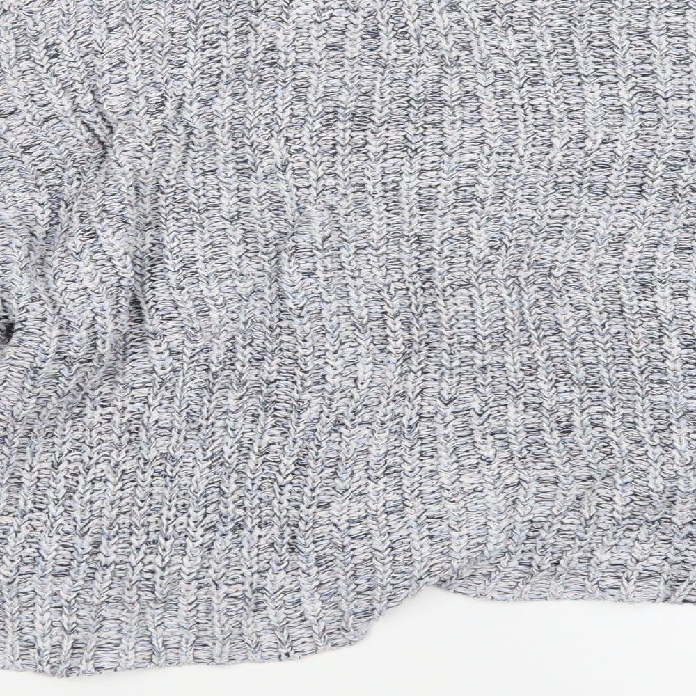 New Look Womens Blue Knit Pullover Jumper Size L