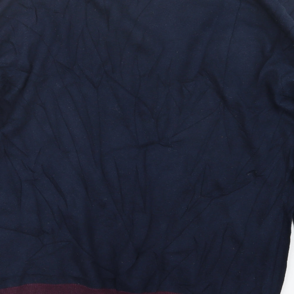 Easy Mens Blue Knit Pullover Jumper Size M