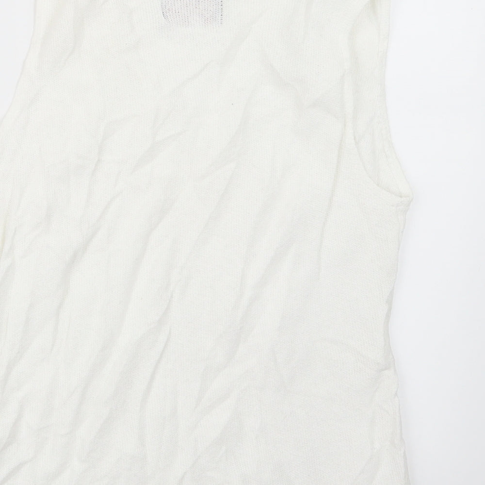 Orla Womens White Knit Basic Tank Size M