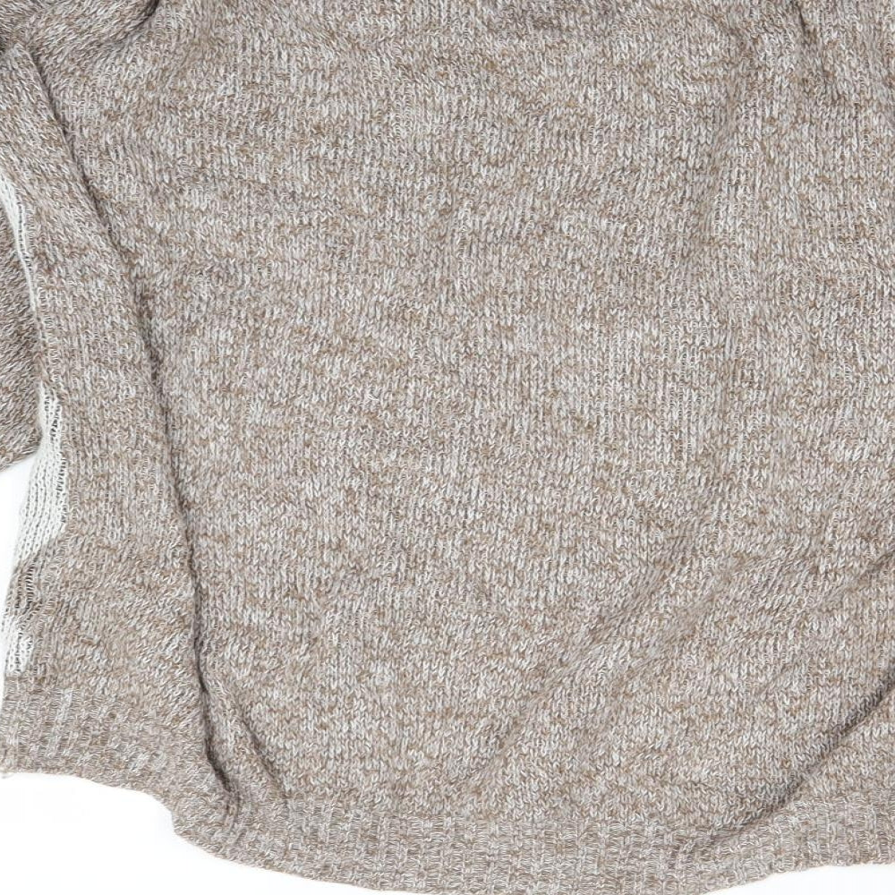 New Era Womens Brown Argyle/Diamond Knit Pullover Jumper Size L