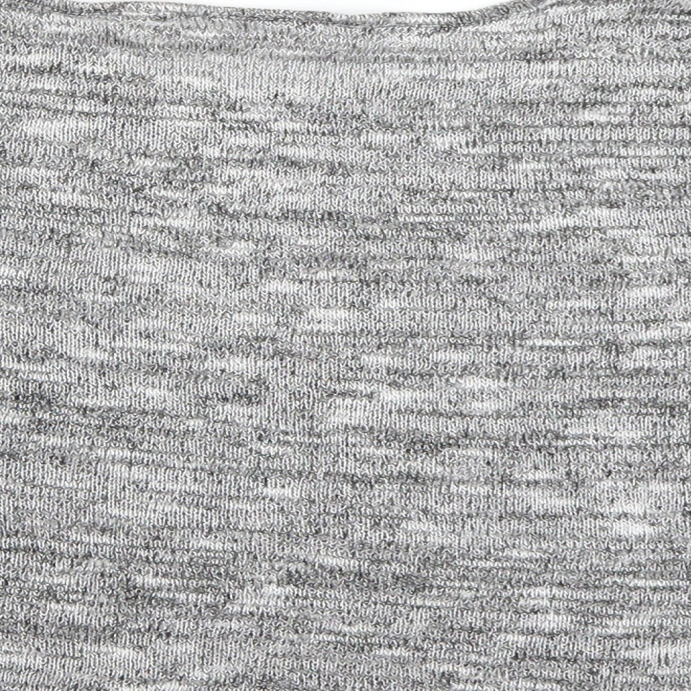 Only Womens Grey Cropped T-Shirt Size S