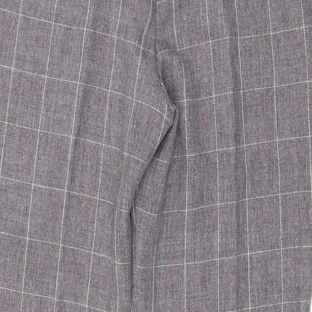 Damart Womens Purple Check Trousers Size 16 L25 in