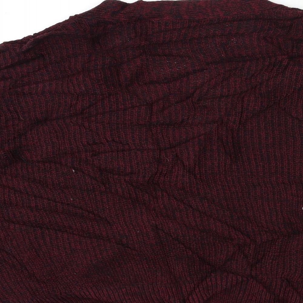 FOREVER 21 Womens Red Knit Cardigan Jumper Size M