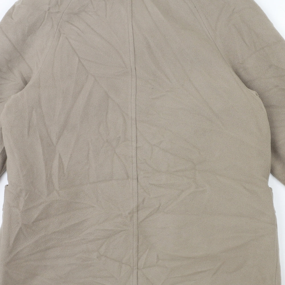 Preworn Womens Grey Overcoat Coat Size 10