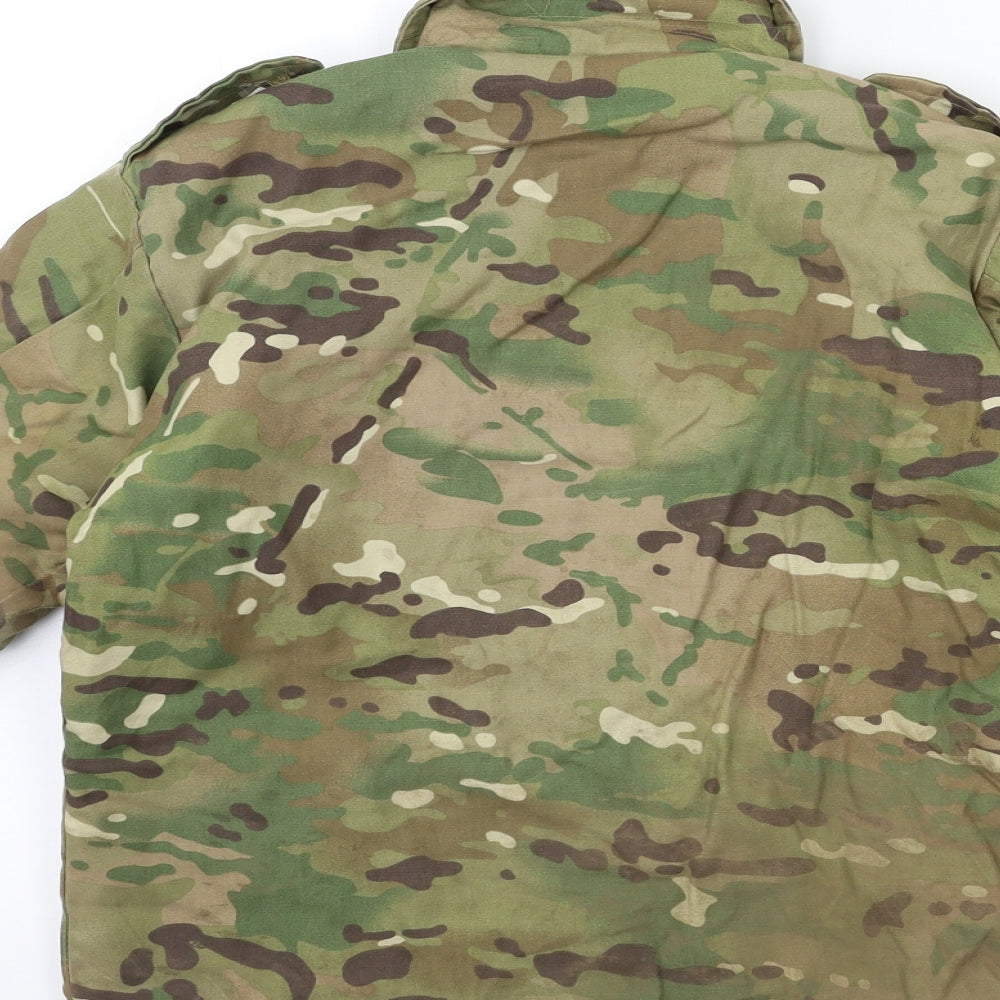 Preworn Girls Green Camouflage Jacket Size 7 Years