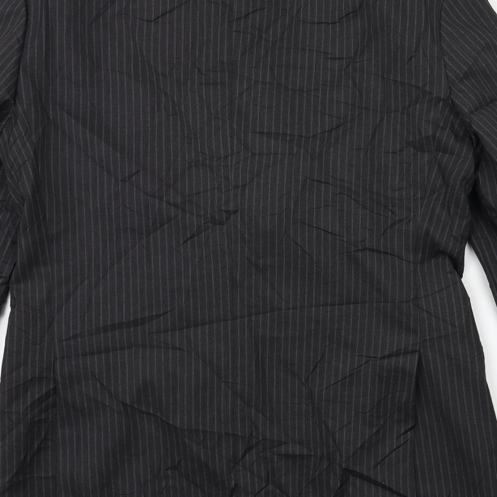 Marks & Spencer Mens Grey Striped Jacket Suit Jacket Size 38