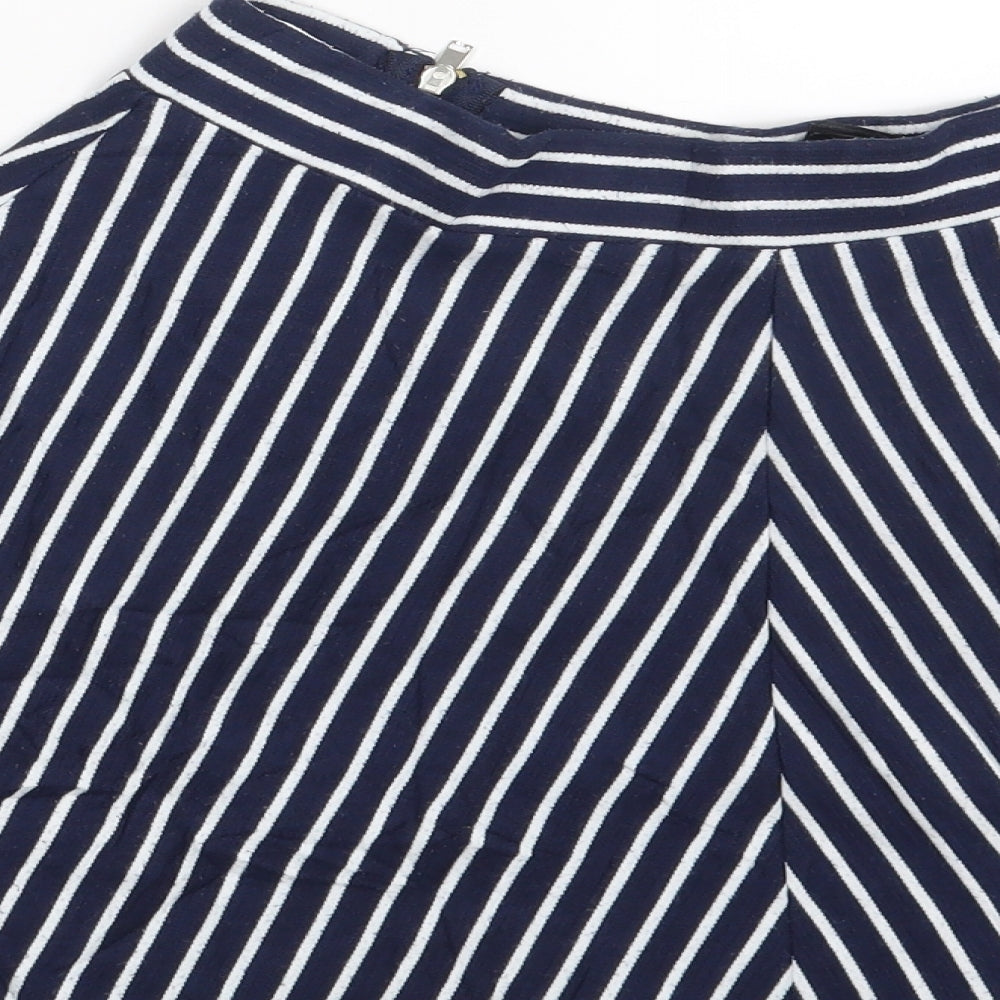 Divided Womens Multicoloured Striped A-Line Skort Size S