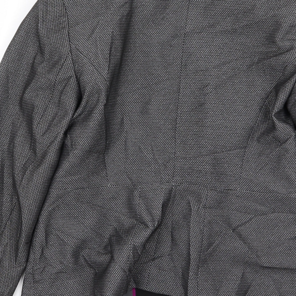 Primark Womens Black Geometric Jacket Blazer Size 8