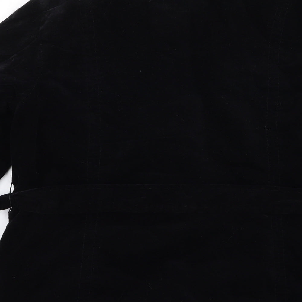 DASH Womens Black Overcoat Coat Size 10