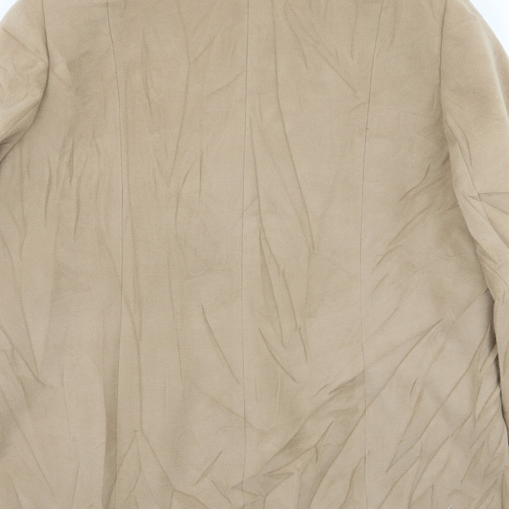 isle Womens Beige Overcoat Coat Size 16