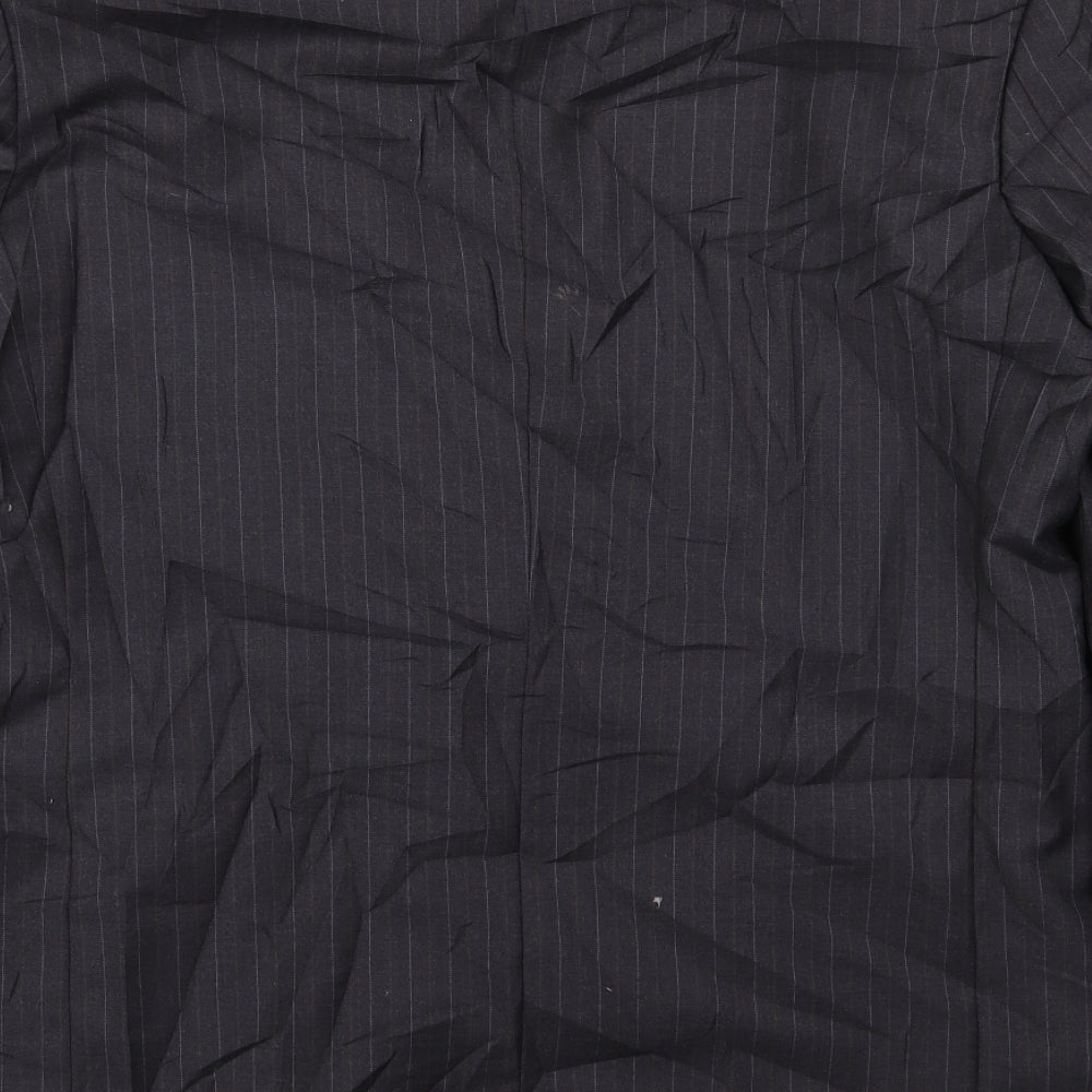 Marks & Spencer Mens Grey Striped Jacket Blazer Size 42