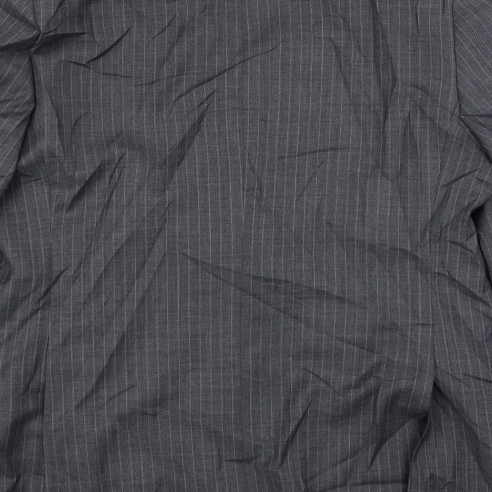 Marks & Spencer Mens Grey Striped Jacket Blazer Size 42