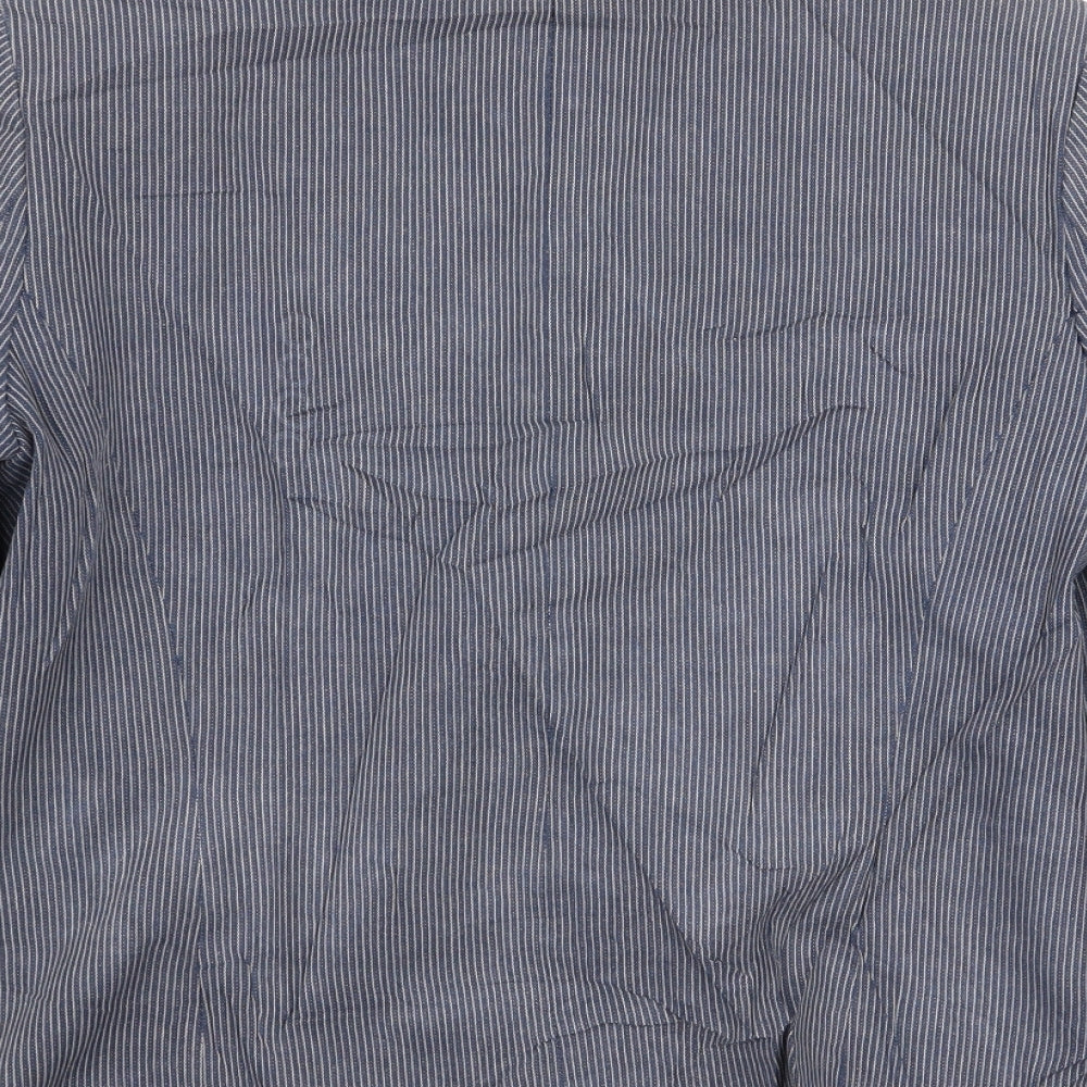 Debenhams Womens Blue Striped Jacket Blazer Size 12
