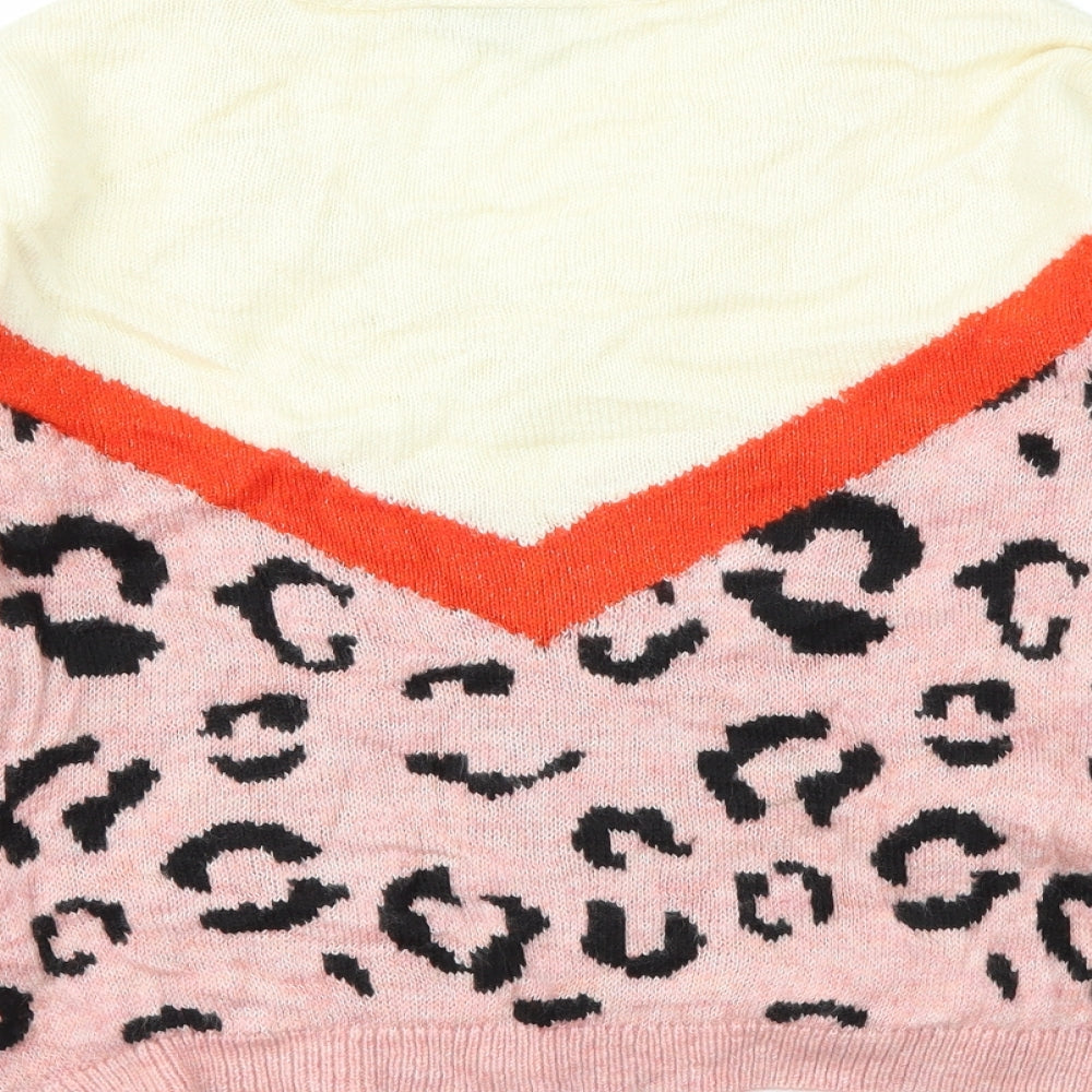 Primark Womens Multicoloured Animal Print Pullover Jumper Size S