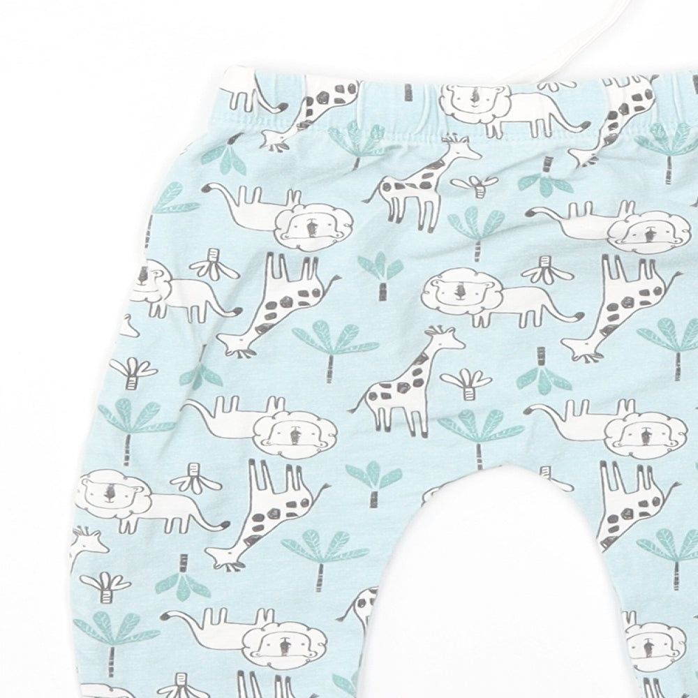 Matalan Boys Blue Animal Print Capri Leggings Size 3-6 Months