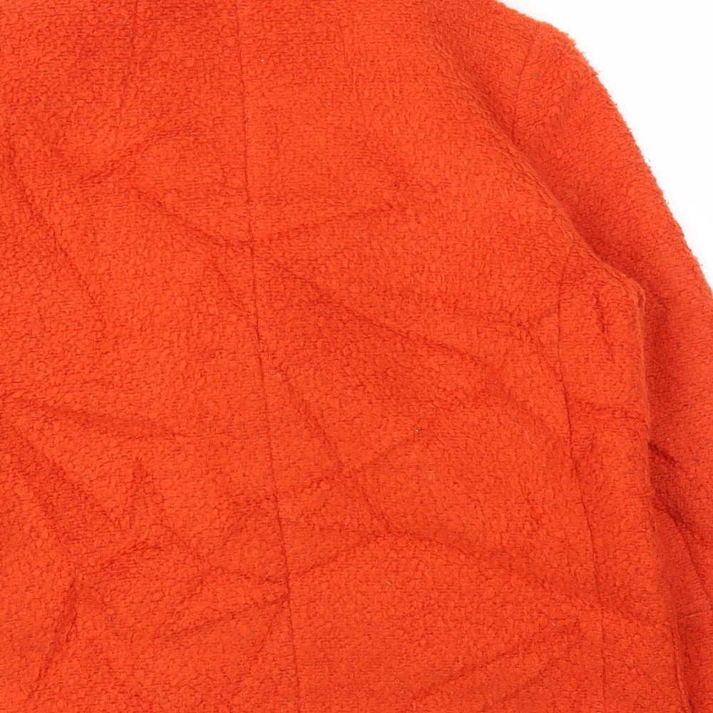 Primark Womens Orange Jacket Coatigan Size 10